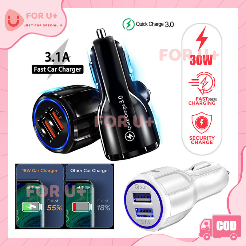 Car Charger / Charger HP Mobil / 2 Ports Mini USB Car Charger