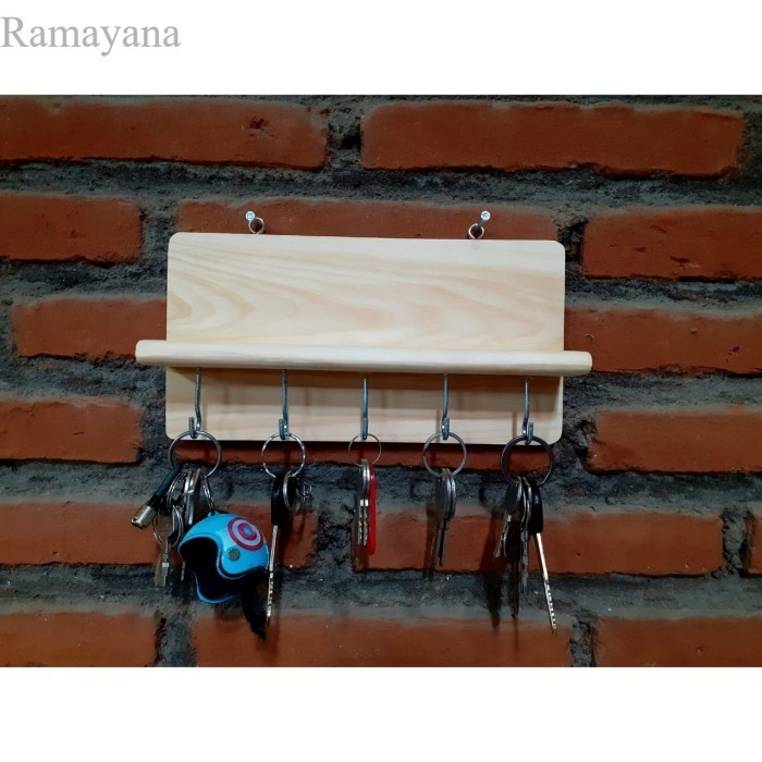 

Tempat Gantungan Kunci 23x12cm / Rak kayu Serbaguna / Key Holder murah