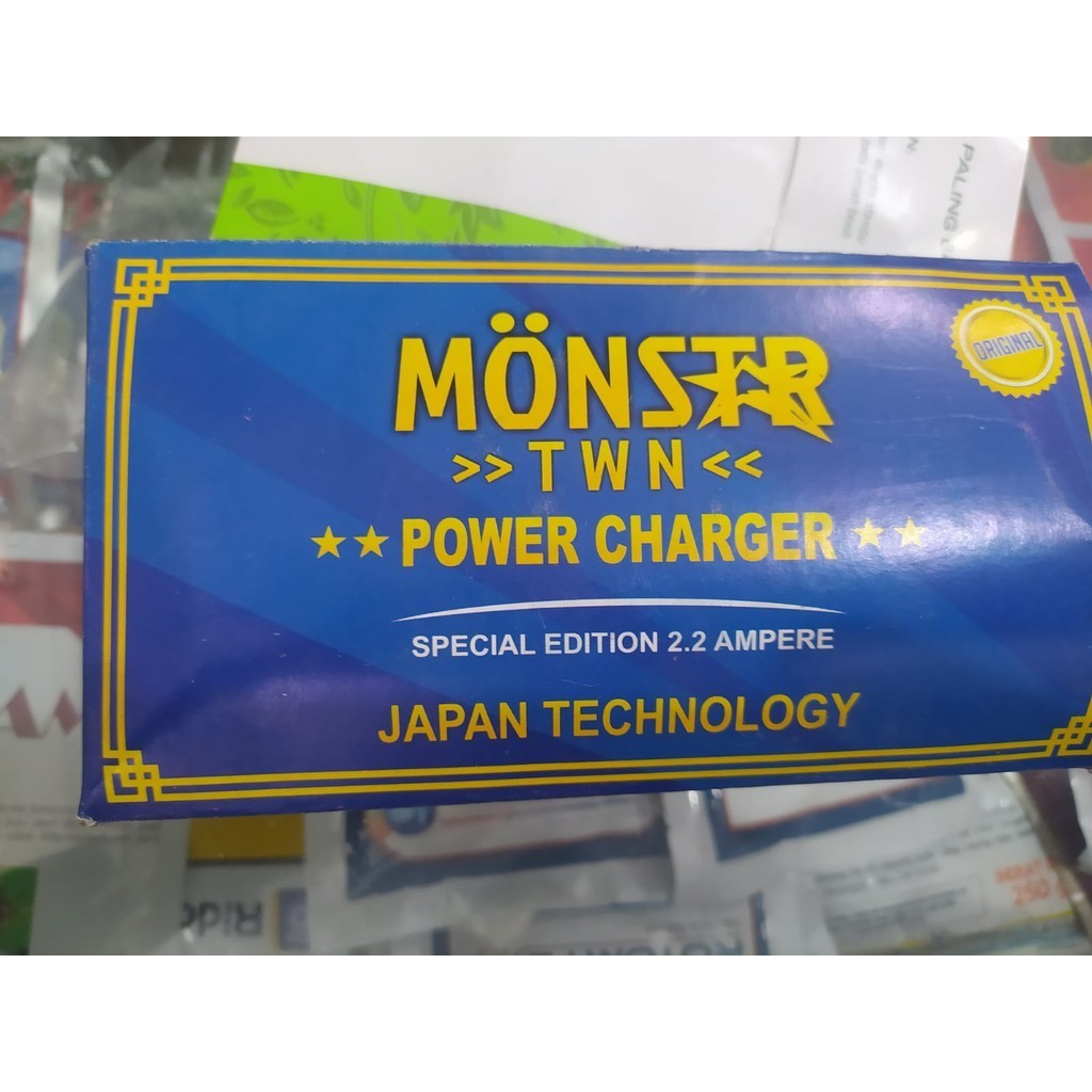 Ces tangki elektrik MONSTER POWER CHARGER 2.2A dan ces tangki biasa 2.0A