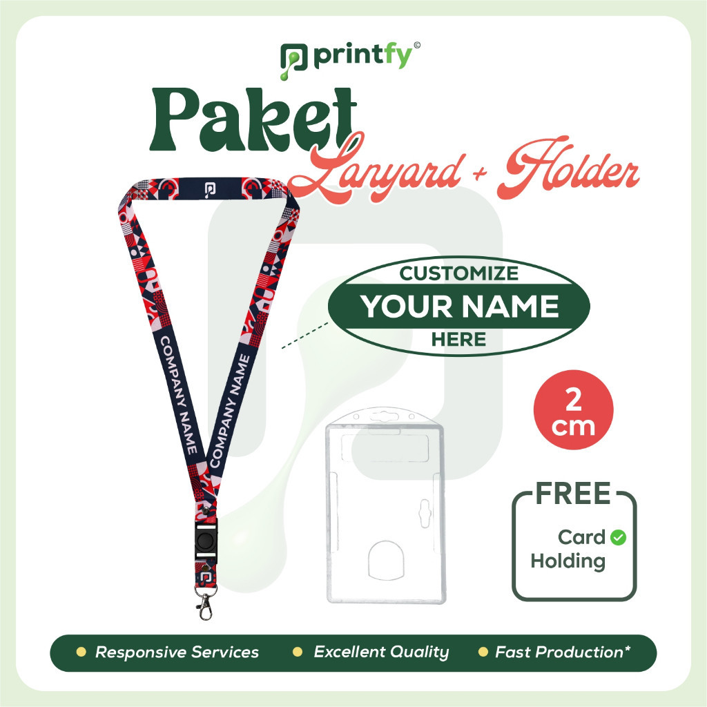 

Tali Lanyard Custom 2cm Cetak 2 Sisi + Frame / Tali ID Card Premium Custom ( BISA SATUAN )