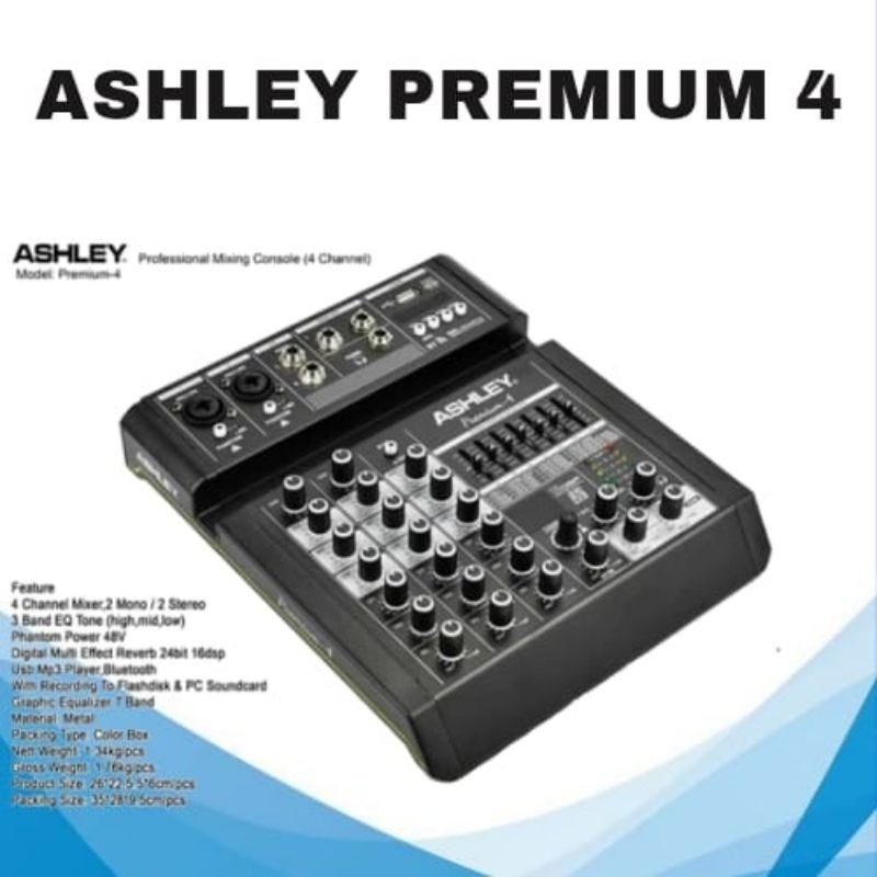 mixer audio Ashley premium 4 premium 6