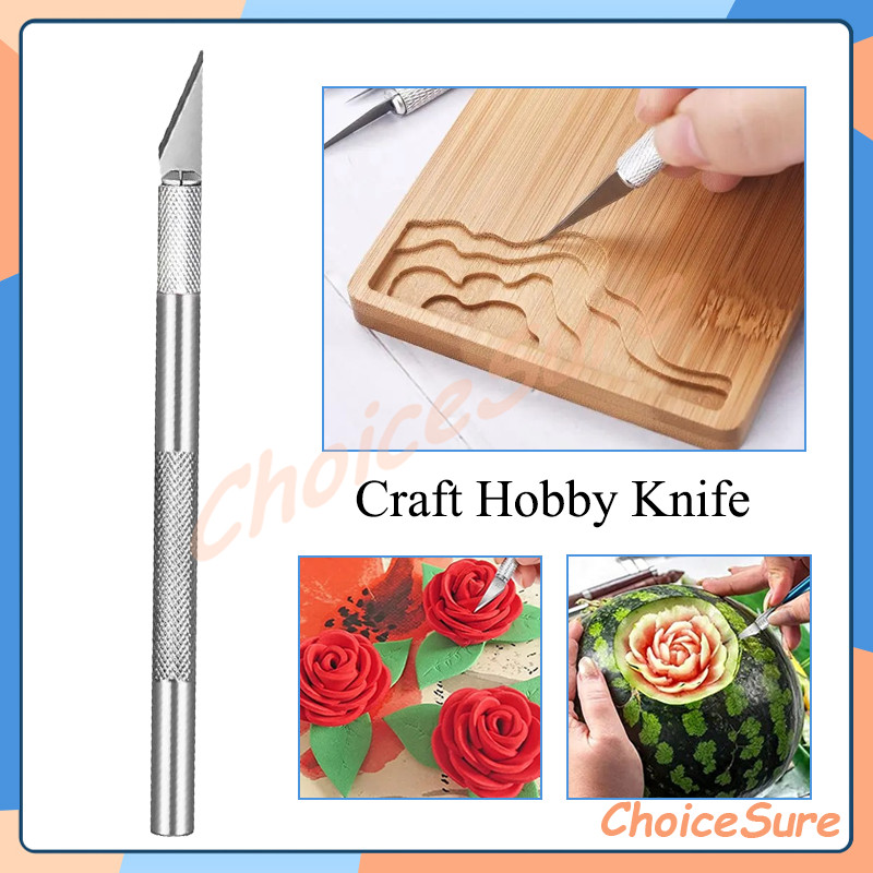 

Pen Cutter / Metal Handle Blade Pisau Art Knife / Pisau Seni Ukir Pen-Type Precision Art