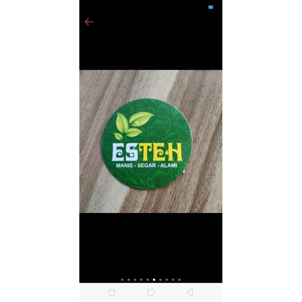 

STIKER minuman tea isi 100 pcs es teh jumbo stiker kromo