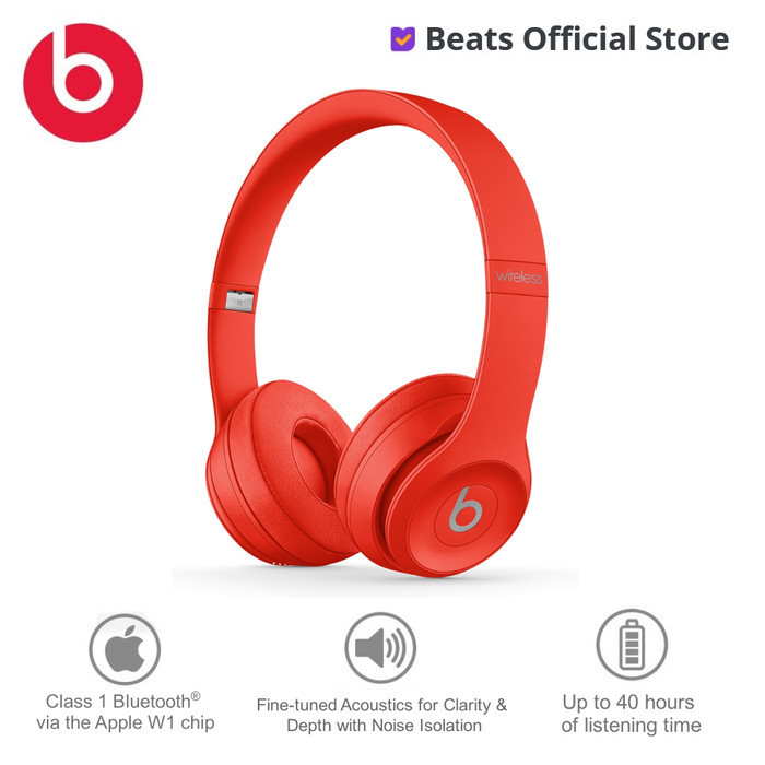 Beats Solo 3, Wireless On - Ear Headphones - Red