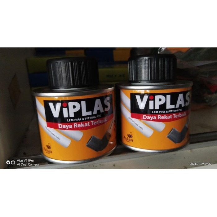 

ViPlas Lem Pipa dan Fitting PVC 100 Gram Lem Perekat Pipa Fitting Pvc