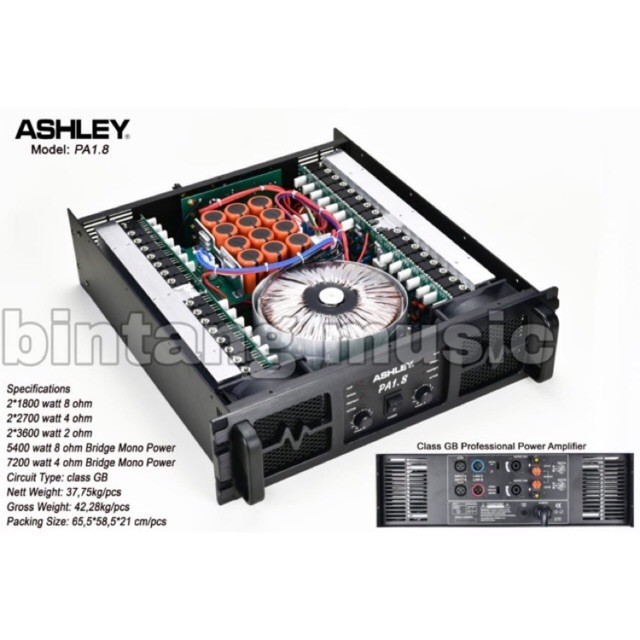 Power Amplifier ashley PA 1.8 Professional ORIGINAL ashley Pa 1.8