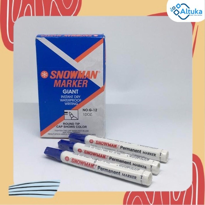 

Spidol Snowman Permanen G12 Original