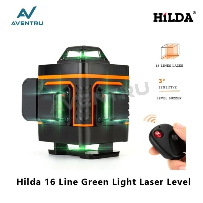 Hilda Meteran Laser Level Leveling Digital Waterpass 3D 4D 12 16 Line - Hilda16LnOrange