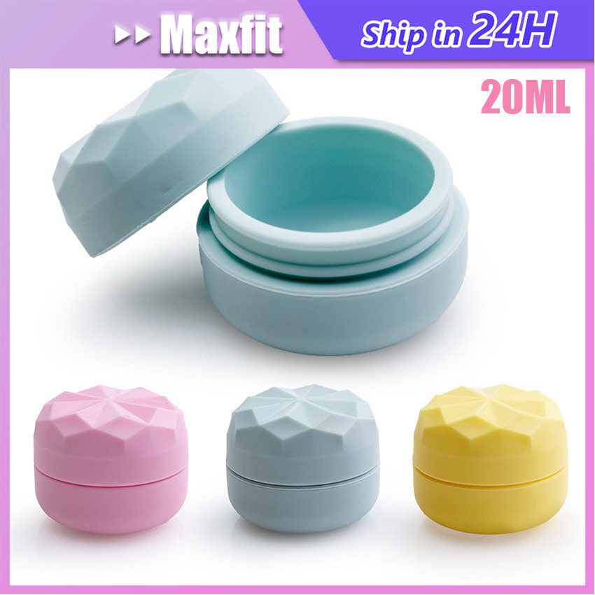 20Ml Pot Cream Kosong Mini Portable Wadah Serum / Kosmetik Bahan Silikon Tempat Botol Cream Krim Tra