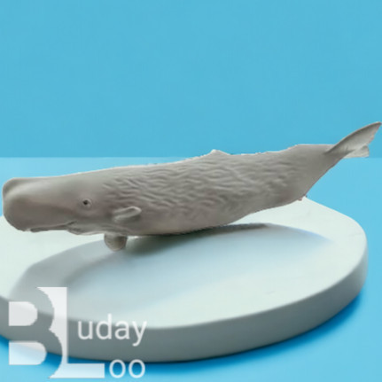 Figure Mainan Miniatur Ikan Paus Sperma Sperm Whale 9 cm x9   Animal Figure
