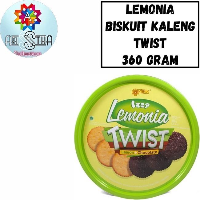 

Lemonia Twist Biskuit Rasa Lemon dan Cokelat Kemasan Kaleng 360 Gram