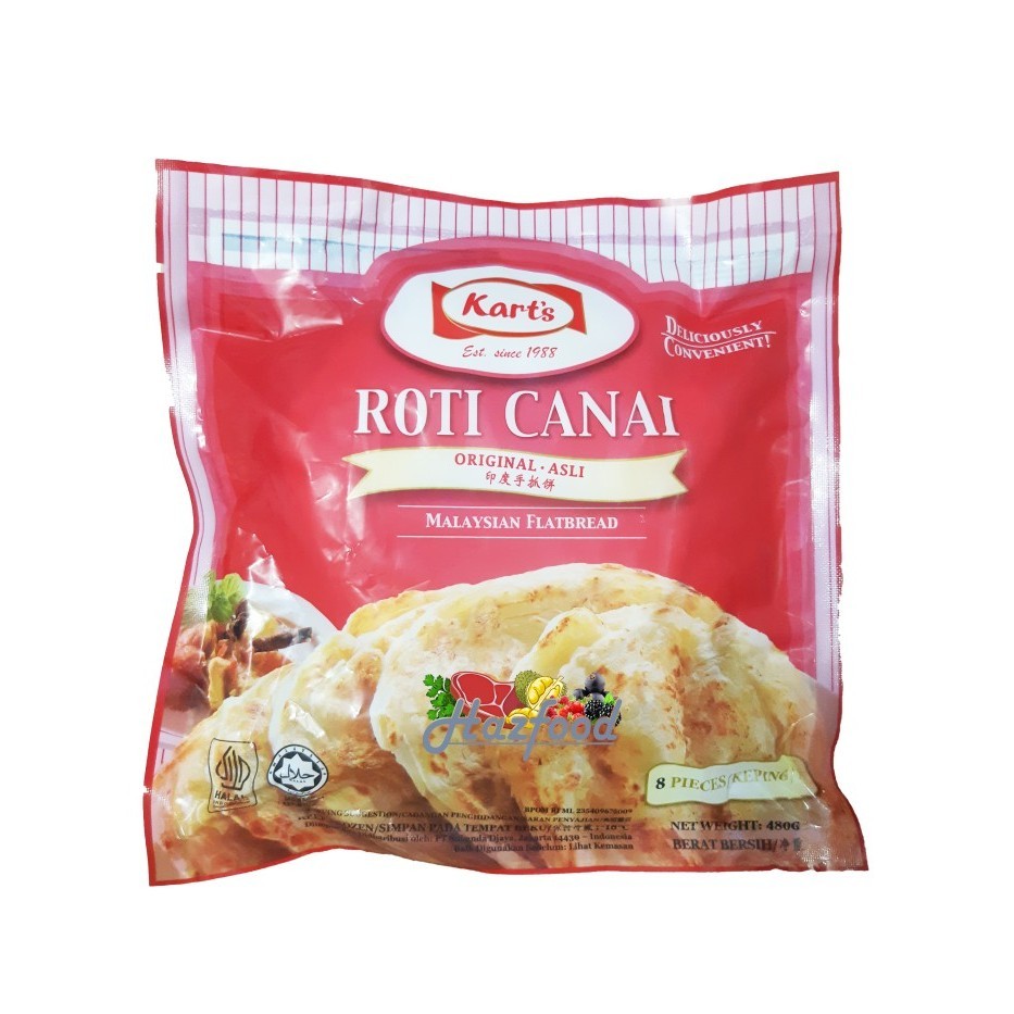 

Karts Roti Canai Original / Tossed Flatbread Halal 480gr ( 8 Pcs )