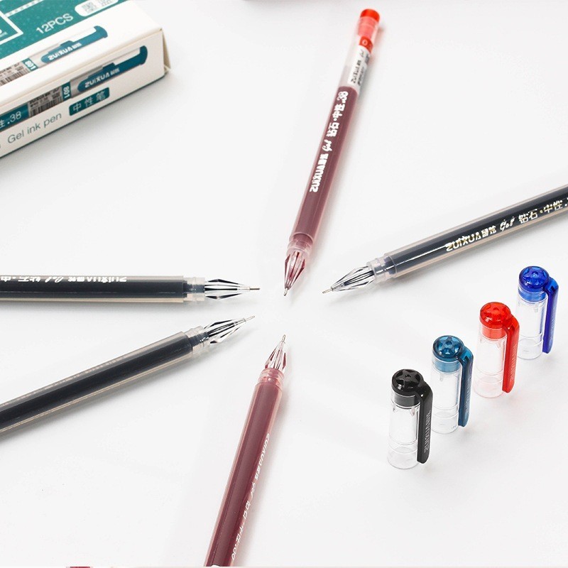 

SS - (12pcs) Gel Ink Pen Pulpen Pena 0.38mm Big Fill STY7008
