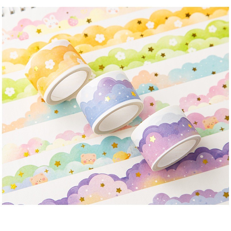 

SS - (3m) Stiker Washi Tape Awan DIY Design Dekorasi Buku Scrapbook Kreatif STK2012