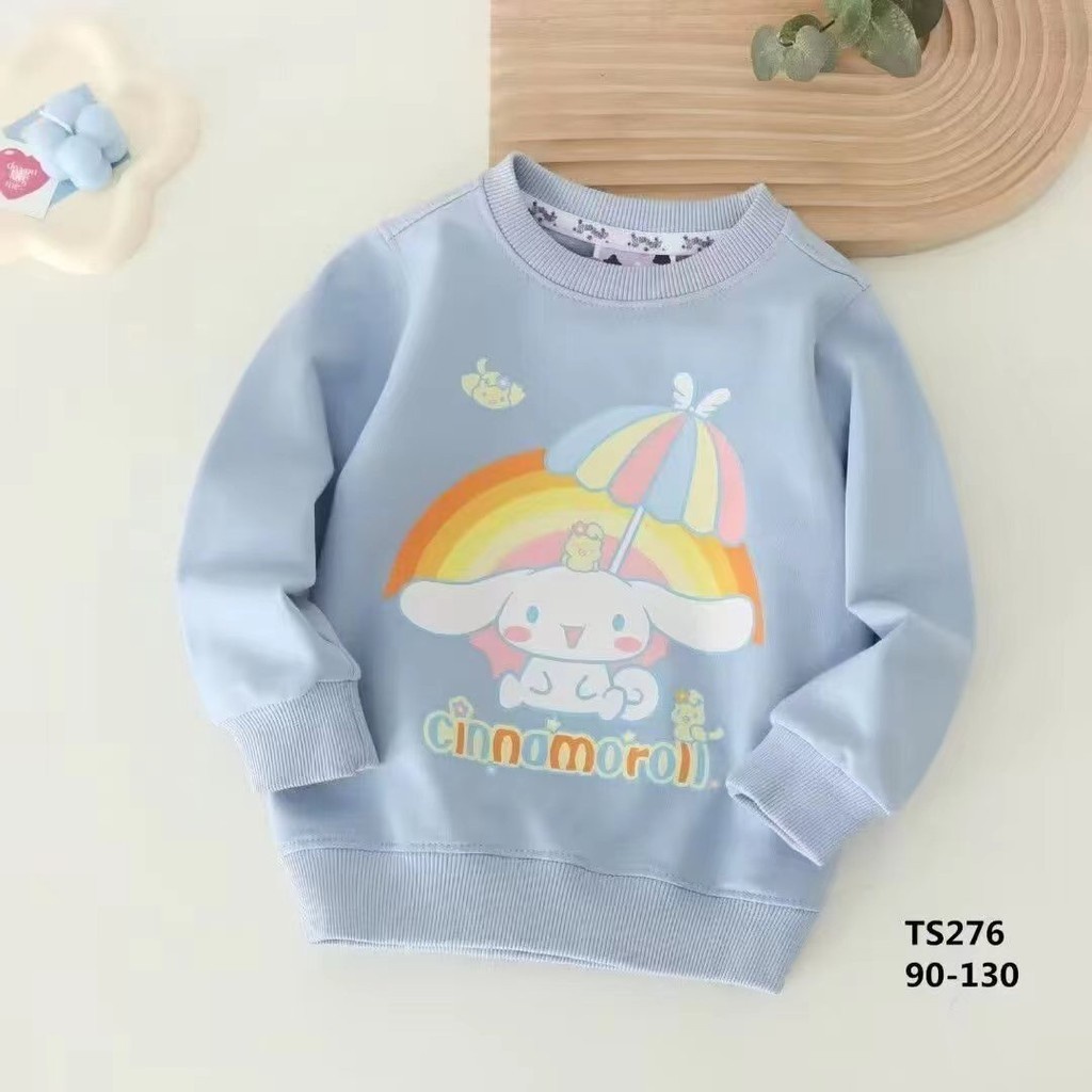 (STR23) Sweater Sanrio Cinamorol Gaya Korea Baju Lengan Panjang Cinamorol