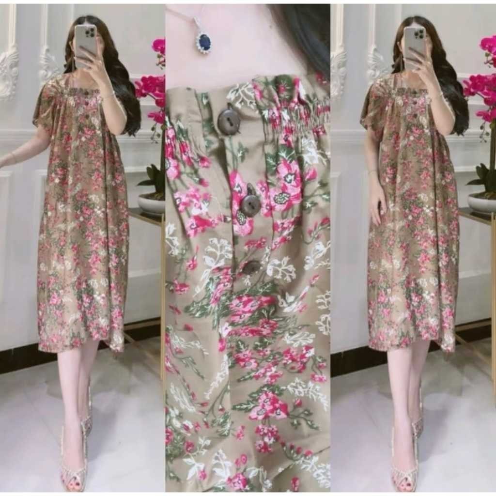 RKPERWIRA - ZPF FASHION WANITA FIZA / Daster MELISA / Outfit Daily Remaja ABG / Dress Midi Motif Ter