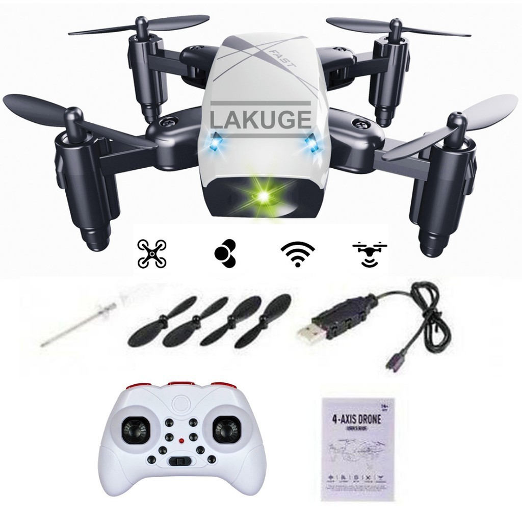 Drone Mini Pocket Quadcopter Foldable S9 White