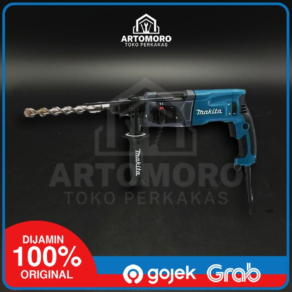 Makita HR2460X5 Rotary Hammer 24mm - Mesin Bor Beton 780W + 5 Mata Bor SDS