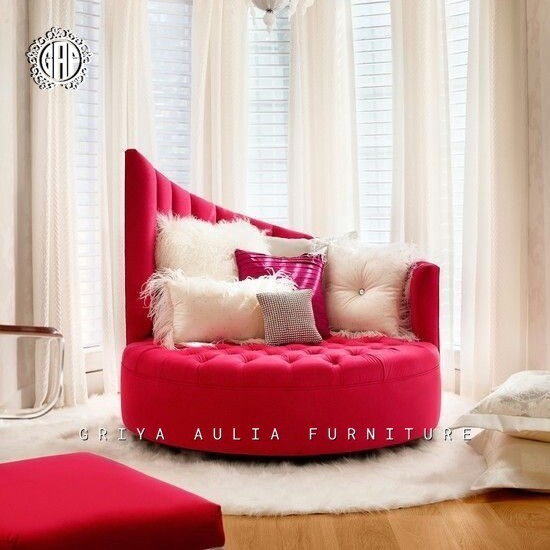 Kursi sofa santai terbaru model bundar sofa kekinian