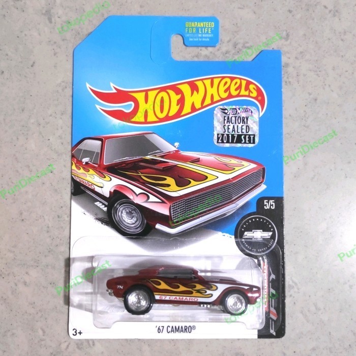 HOT WHEELS HOTWHEELS 67 CAMARO FIFTY STH 2017 SUPER TREASURE HUNTS HTF