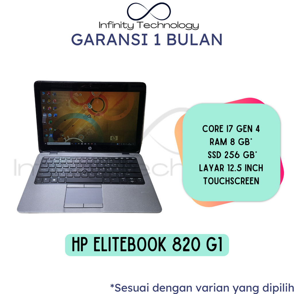 HP ELITEBOOK 820 G1 CORE I7 TOUCHSCREEN RAM 8GB SSD  256 GB