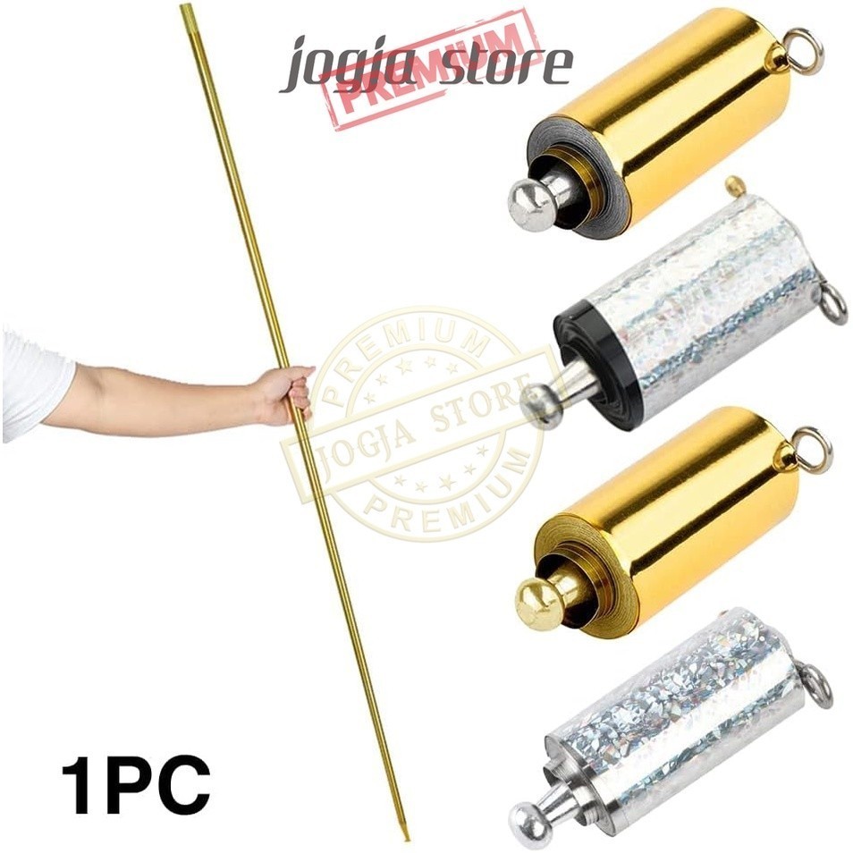 Tongkat Sulap Appearing Metal Cane Magic Trick 110cm-150cm Spring Wand