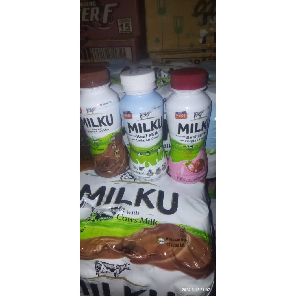 

milku susu UHT 200ml botol