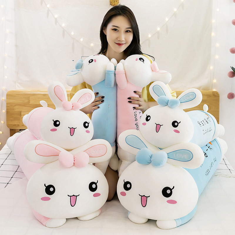 Guling Rabbit Pita 90cm Bahan Plush Kado Hadiah Ulang Tahun Anak
