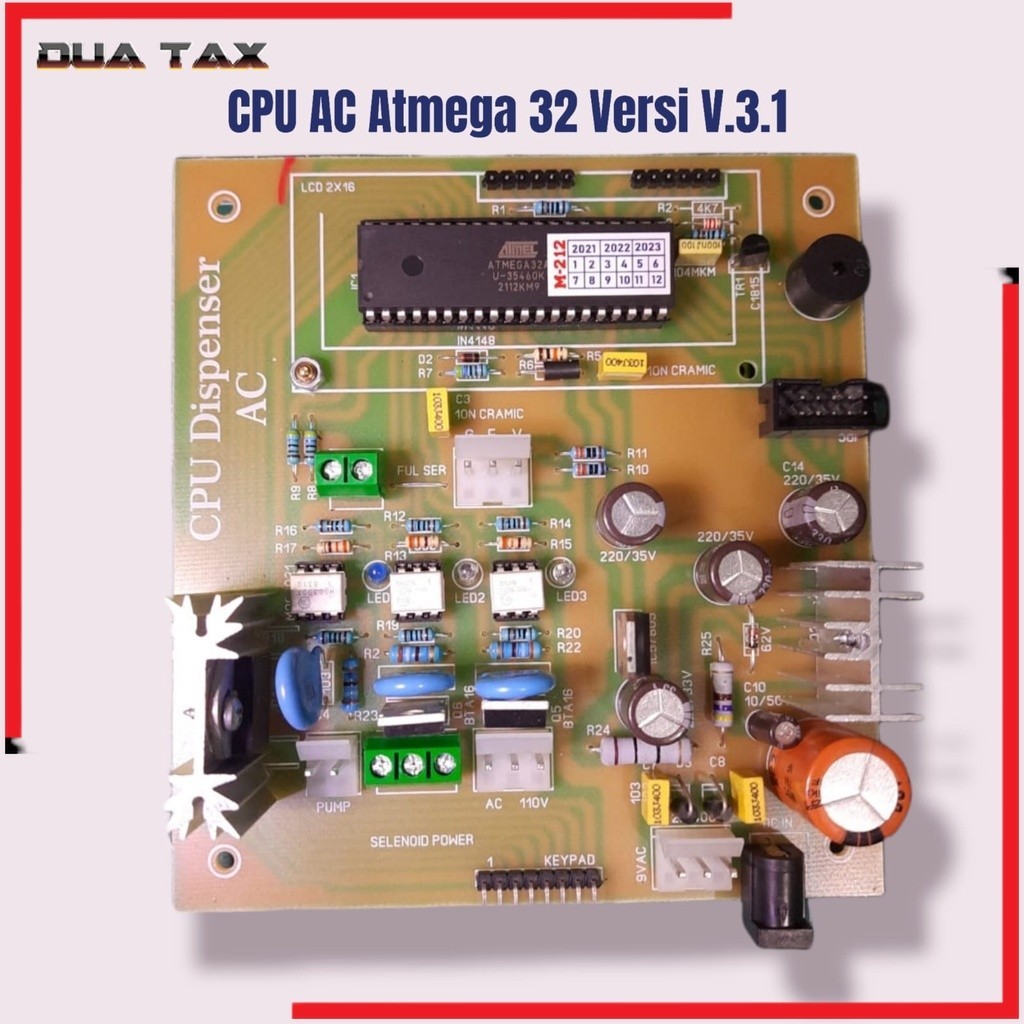 CPU Pom Mini Pertamini AC Atmega 32 Versi V.3.1 (Fitur Edit Nama,Ganti Password)
