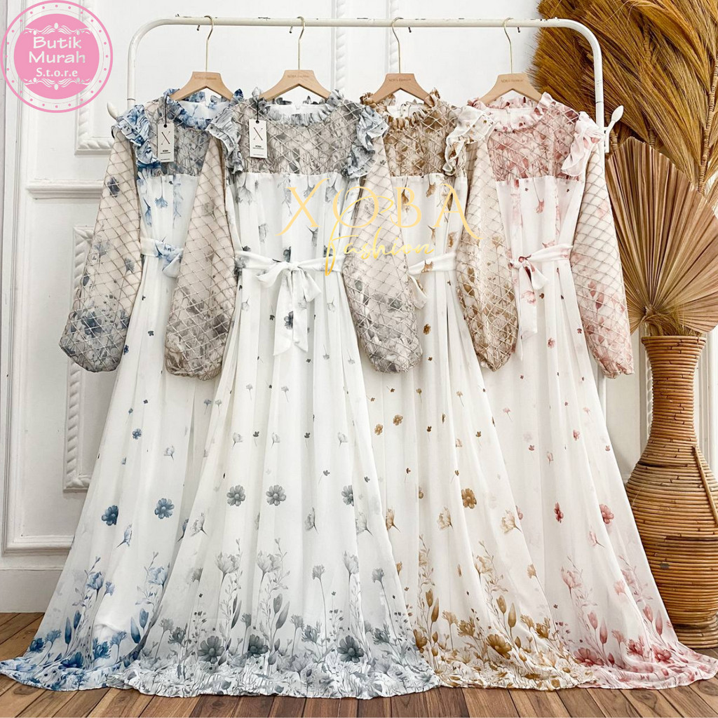Xoba Fashion 3505 Gaun LD 120 CM Busana Muslim Ceruti Mix Tile BC1215.159 Panjang