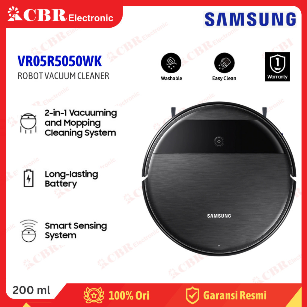 Vacuum Cleaner SAMSUNG VR05R5050WK (Robot Vacuum / 200ml)