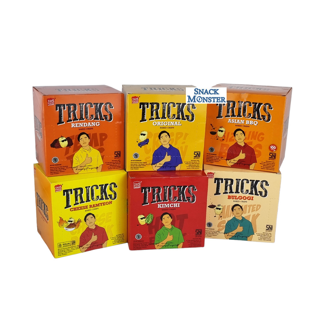 

Tricks Biskuit Kentang Potato Baked Chips - Netto 10 pc x 20 gr