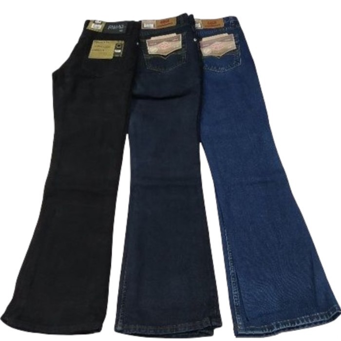 celana cutbray/boocut jeans celana FALLAS - Biru, 30