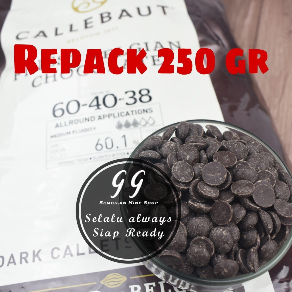 

CALLEBAUT 250 gram 60.1% Dark Couverture Chocolate 60% 6040 604038 Cokelat