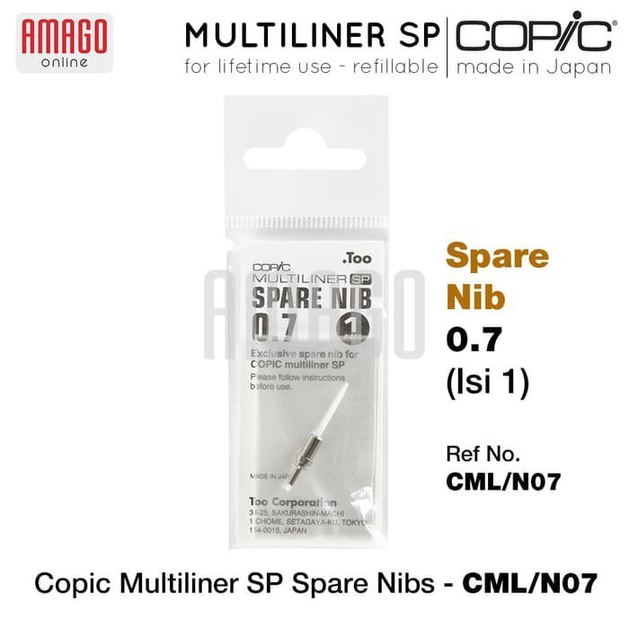 

COPIC Multiliner SP - Nibs 0.7 - Mata Pena - Satuan - CML/N07