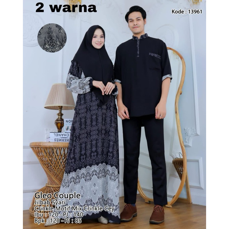 GLEO COUPLE SYARI / BAJU COUPLE SUAMI ISTRI / PAKAIAN COUPLE LEBARAN