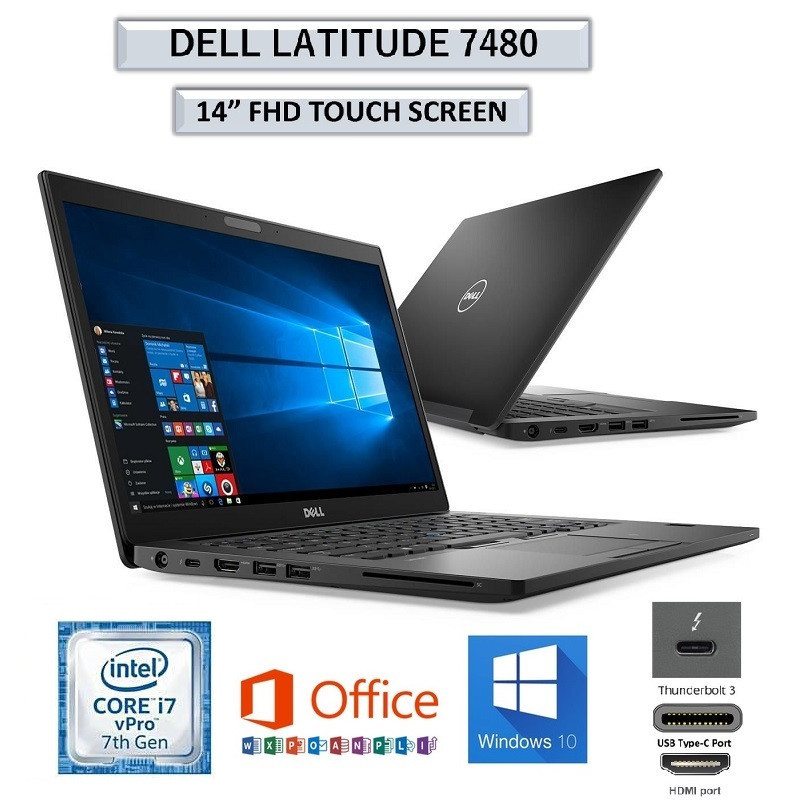 FROMO SPESIAL SHOP SUPER MULUS  Dell Latitude 7480 Core I7 Gen 7TH Ram 8GB SSD 512GB - 14 Inch - FREE MOUSE &amp; TAS