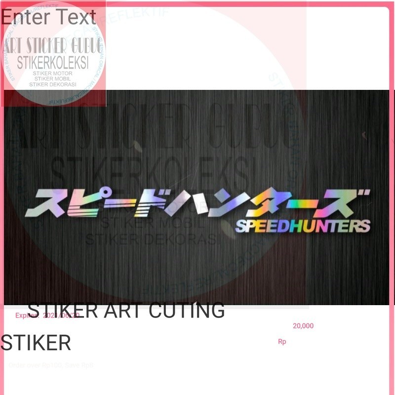 Sticker Cutting Speedhunter#kanji keren murah