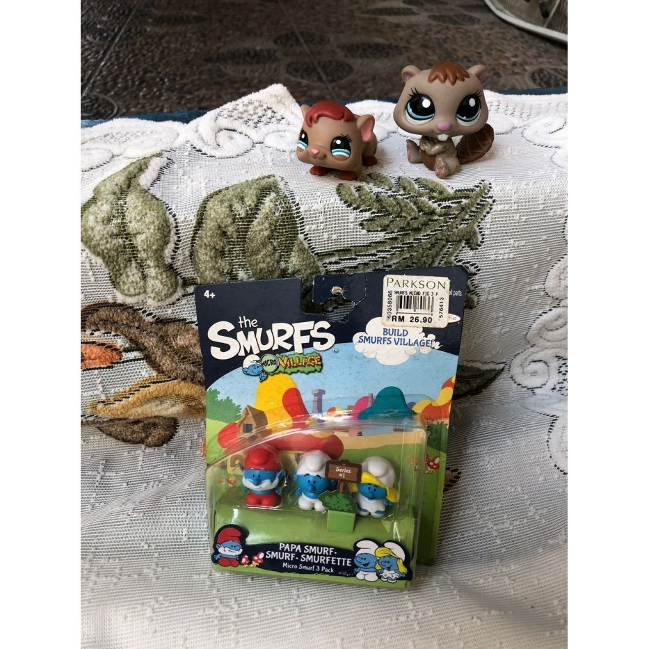 action figure smurf mainan asli 100 %