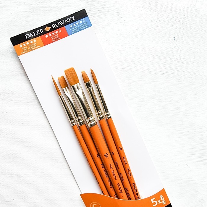 

Kuas Lukis Daler Rowney Gold Taklon Synthetic Brush Sets - 4 sets 403