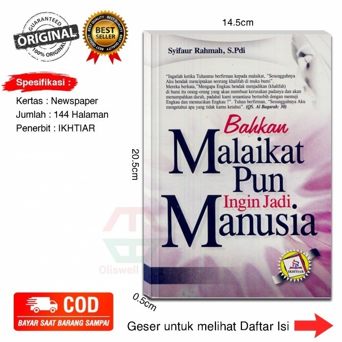 Buku Agama Islam Bahkan Malaikat Pun Ingin Jadi Manusia