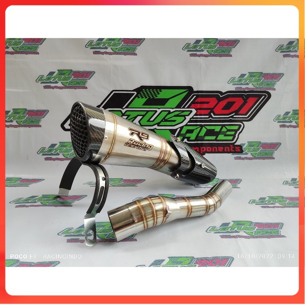 Pipe slip on Exhaust racing r9 h2 ss kawasaki z250 ninja mono ninja fi yamaha r25 cbr 250 rr cbr 150