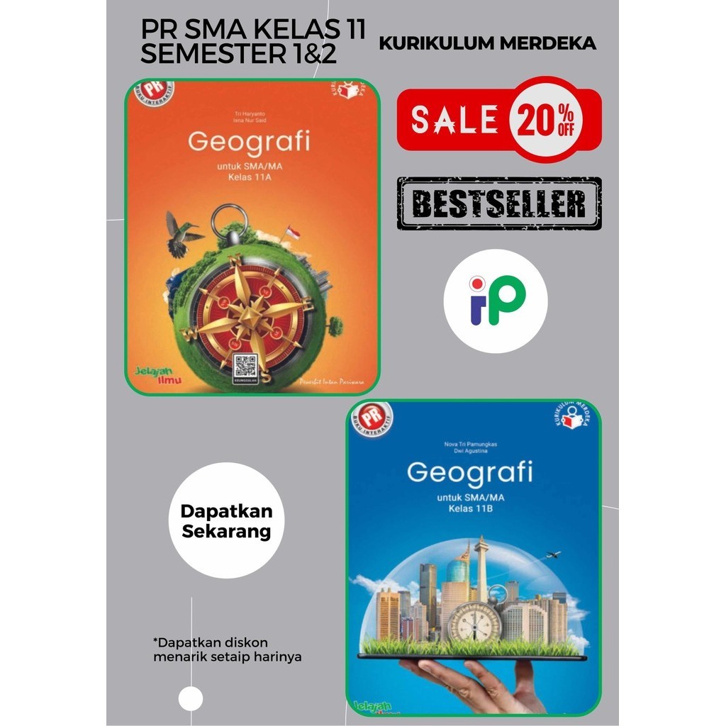 Buku Pr/Lks Geografi Kelas 11/XI SMA/Ma Semester 1&2 Kurikulum Merdeka Intan pariwara Tahun 2024 Ter