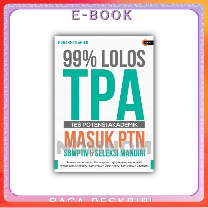

BELI 3 BONUS 1 99,9% LOLOS TPA MASUK PTN SBMPTN & SELEKSI MANDIRI