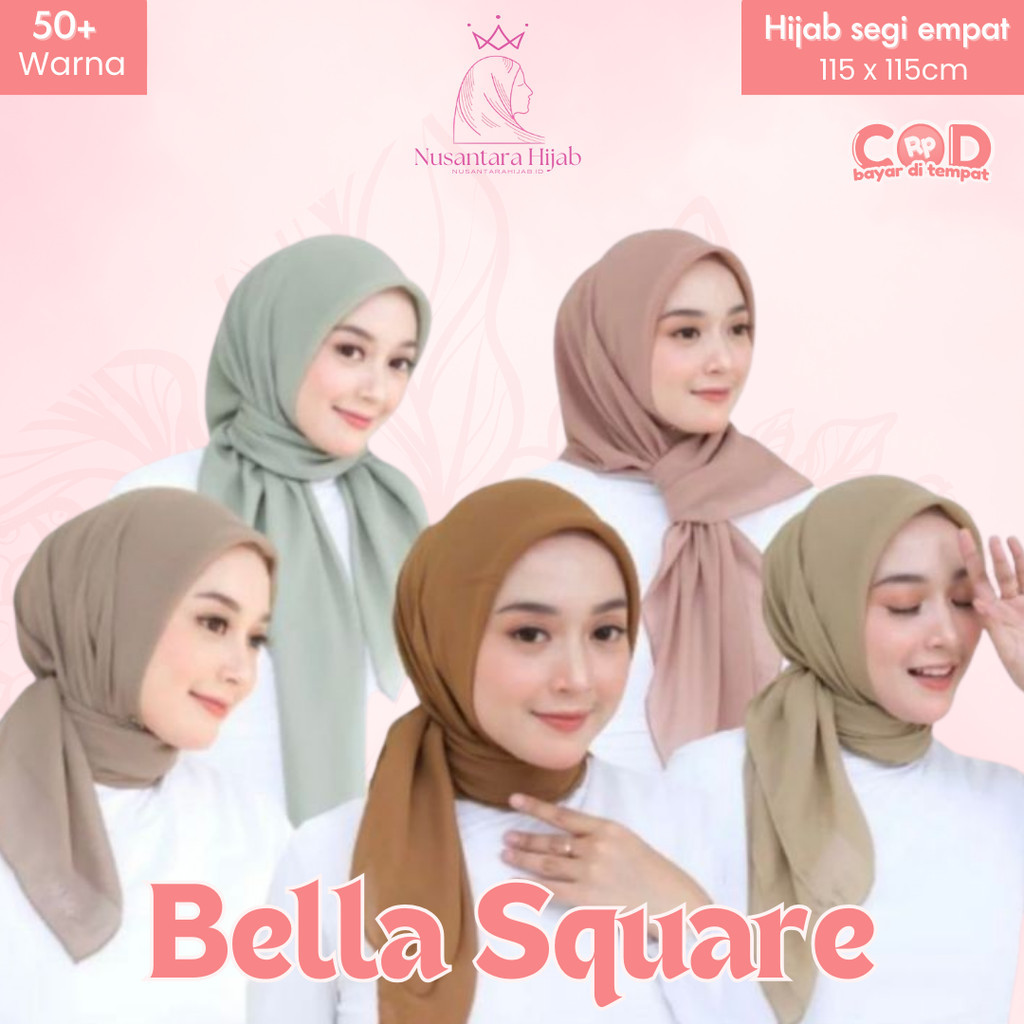 Hijab Bella Square / Bella Square Segi Empat Polycotton