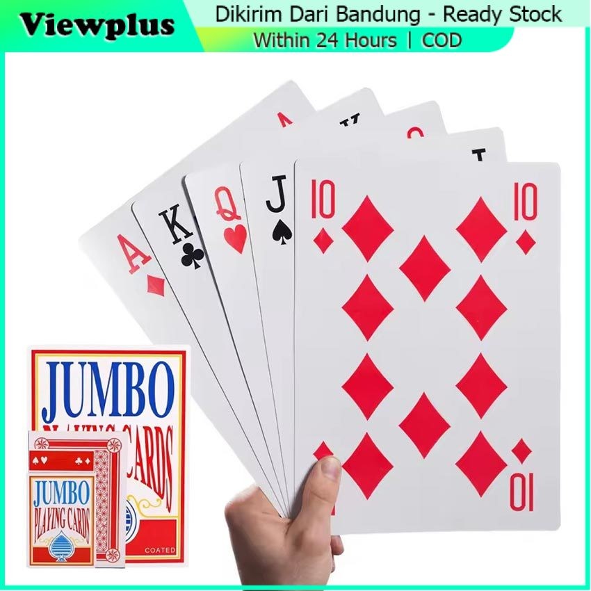 Kartu remi JUMBO / poker / playing card / boardgame / mainan BESAR BIG SIZE 54 LEMBAR