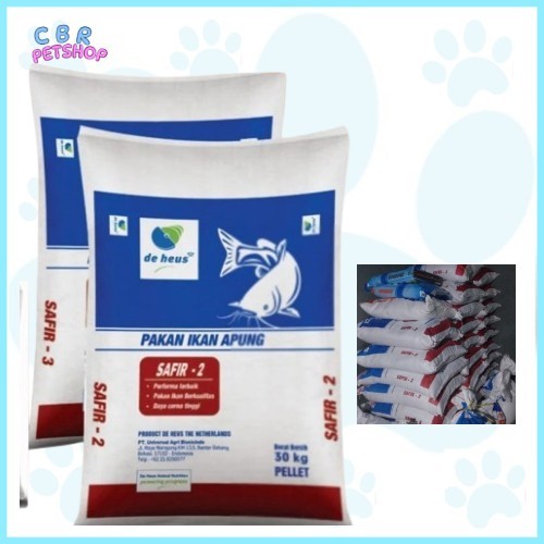 PELET PAKAN IKAN SAFIR 2/3 PELET IKAN BERPROTEIN TINGGI LELE NILA GURAME PATIN DLL - SAFIR 2