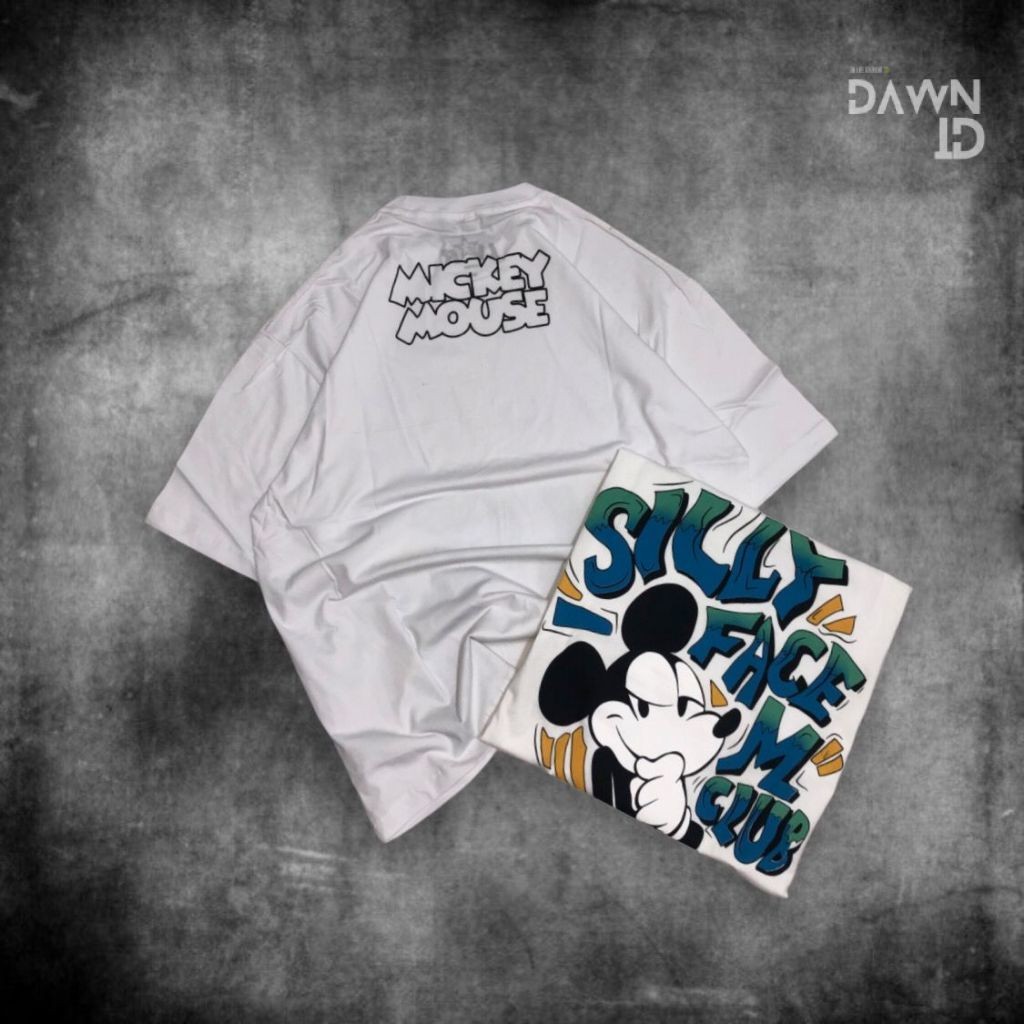 Baju Kaos Oversize MICKEY MOUSE - T Shirt Vintage Oversize Mickey Mouse - Baju Kaos Pria Wanita Over