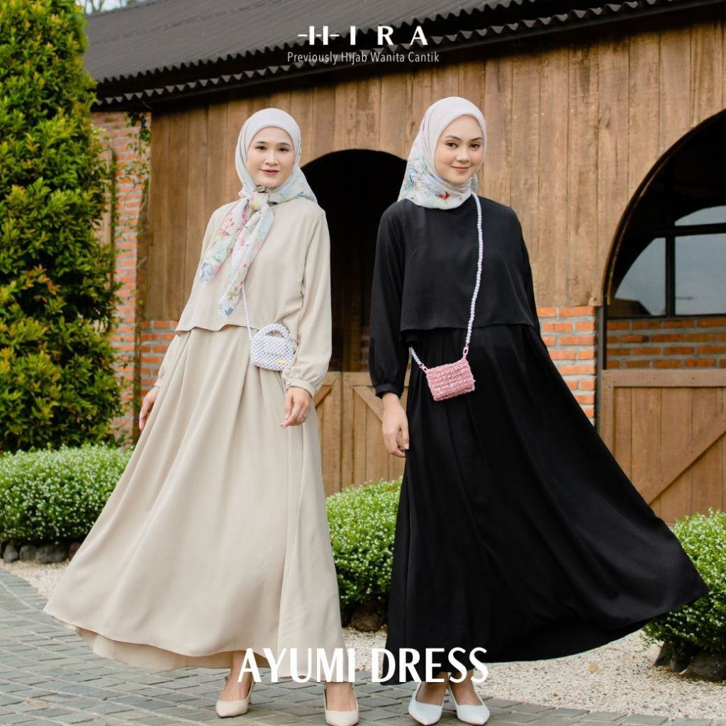 [MEGA FLASH] [CLEARANCE SALE] HIRA - Vana Asha Ayumi Dress Pasteline Crepe - Crinkle Hijabwanitacant