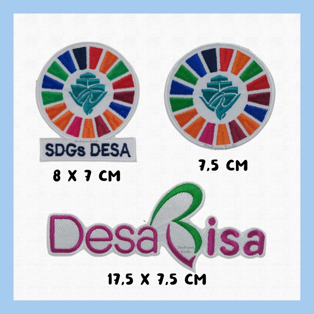 Bordir Bordir Logo SDGs Desa Bisa — Patch Badge Bet Emblem